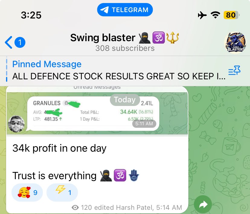 One of the member earned 34k in one Day today and manny more members making money in our free channel 
This is the power of trust in swing Blasters..! 🥷🕉️🪬

🕉️ JAY SHREE MAHAKAL 🕉️
#stockmarket #BjpAgain 
Join our free telegram 👇

t.me/swing_28