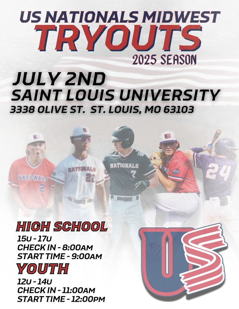 US Nationals Midwest Tryouts Are Set!   

Visit usnatsmidwest.com/tryouts.php to register!   

#USNationals 

usnats.com