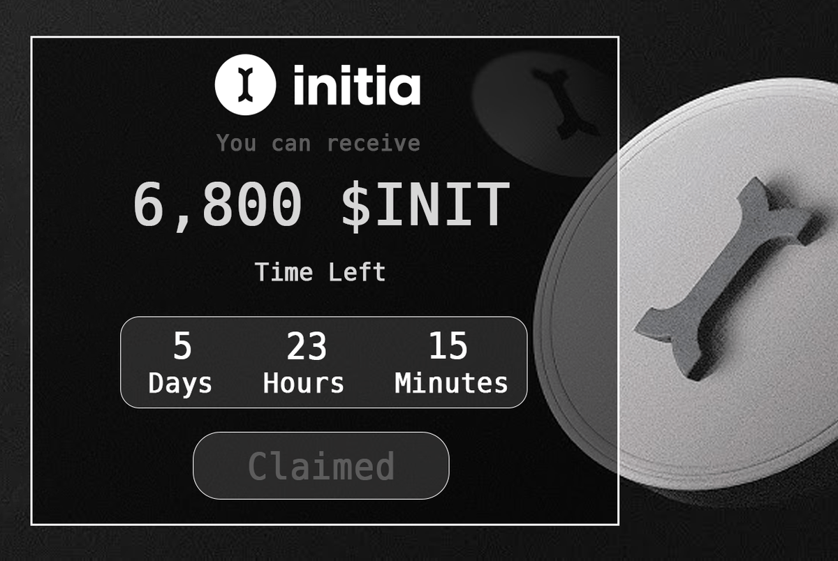 ZachInvest's tweet photo. $INIT Airdrop is confirmed and backed by Binance

Dont miss this chance, 4/8 Weeks

Cost: $0 and 10 minutes your time

Check airdrop strategy 🧵👇 https://t.co/S596M0PE9X