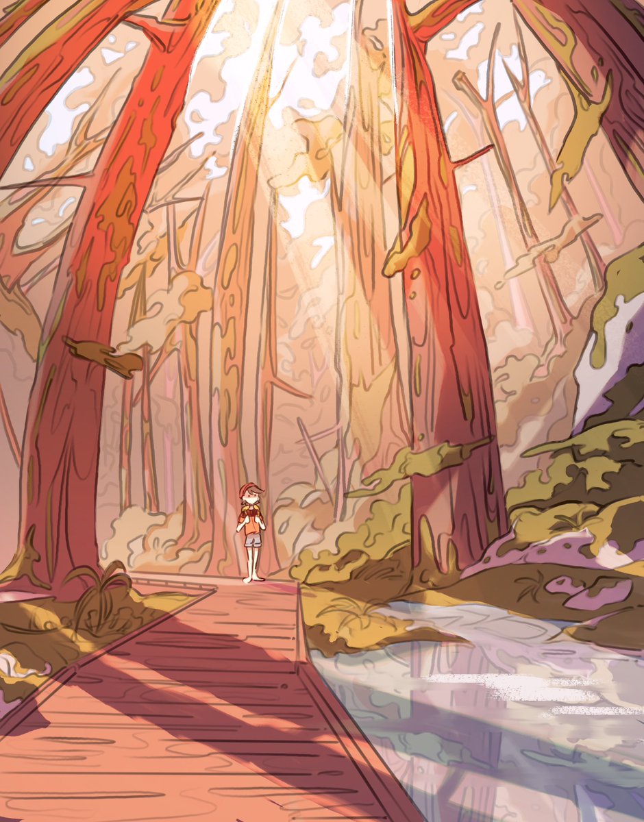 Lovely day for a stroll 🌄 #digitalart #illustration #environmentdesign #art