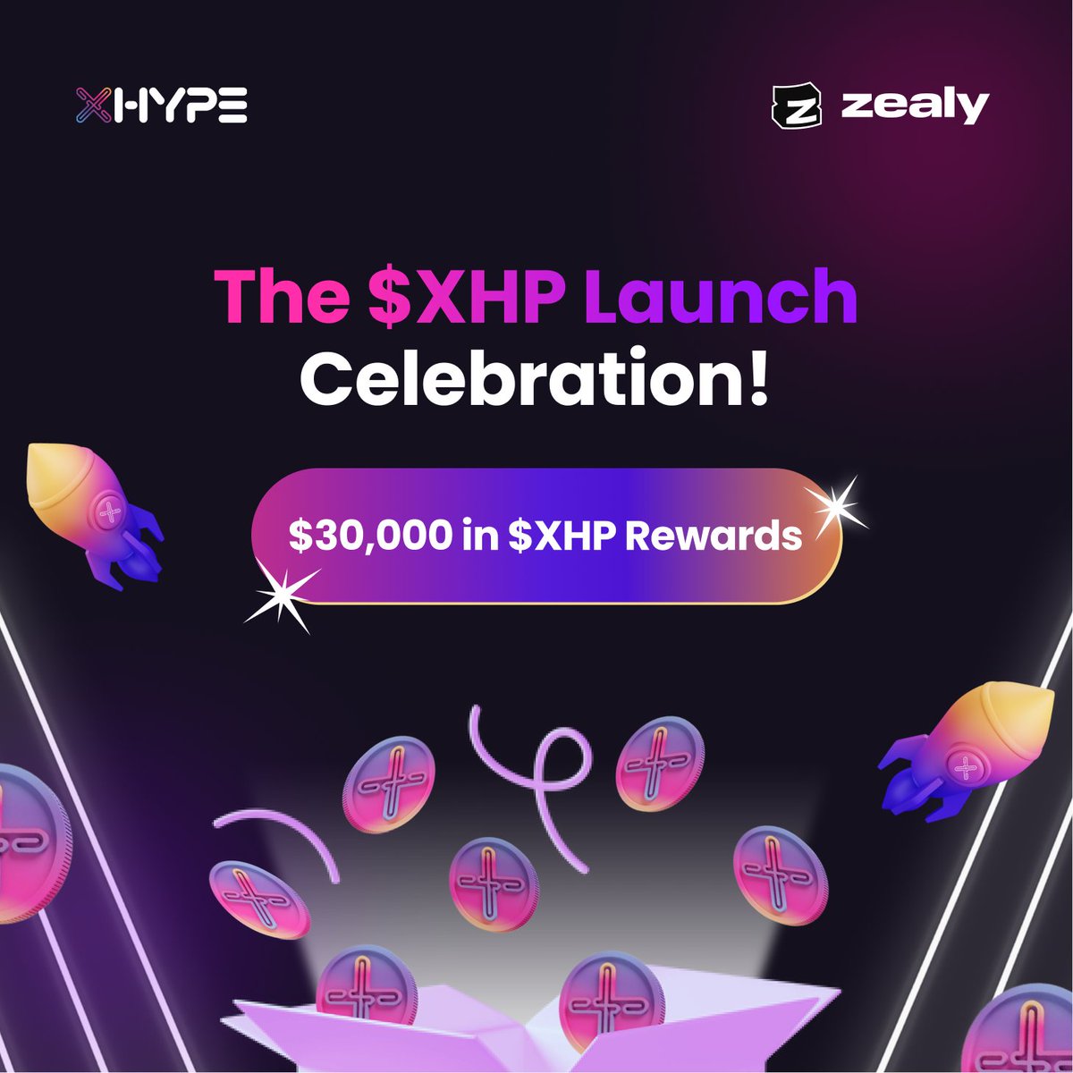 It's $XHP launch month, and we're leveling up our celebrations!

Get ready for a special launch campaign where you can win from a rewards pool of $30,000!

It's getting bigger and better than ever before.
Stay tuned! 

#XHYPE #Campaign