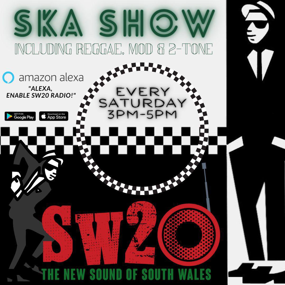 🔊Woop Woop!! Dust off your finest clobber! We’ve got a #brandnew  Ska Show starting tomorrow at 3pm. 🔊

NON STOP music for the full show. 
No ads, no interruptions, no breaks, just 100% #ska  #2tone  #reggae  and #mod  to liven up your Saturday afternoon. 🎶
