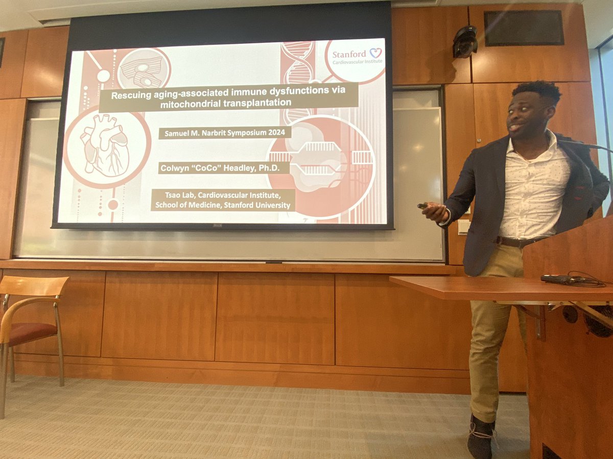 Dr. Samuel M. Nabrit Conference (@samuelnabritcon) on Twitter photo - Colwyn “Coco” Headley, PhD <a href="/CoCo_Headley/">Colwyn Headley, PhD</a>, Postdoc <a href="/Stanford/">Stanford University</a>
“Rescuing aging-associated immune dysfunctions via mitochondrial transplantation” - Colwyn “Coco” Headley, PhD <a href="/CoCo_Headley/">Colwyn Headley, PhD</a>, Postdoc <a href="/Stanford/">Stanford University</a>
“Rescuing aging-associated immune dysfunctions via mitochondrial transplantation”
