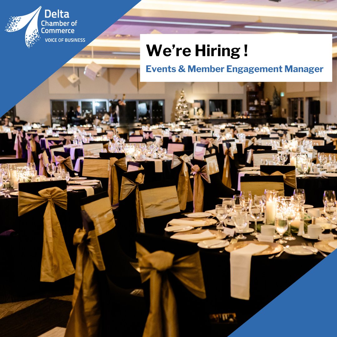 Do you love building relationships and creating unforgettable experiences? We are looking for the right person to join our team as an Events and Member Engagement Manager! Learn more and apply today: deltachamber.ca/2024/06/06/joi…