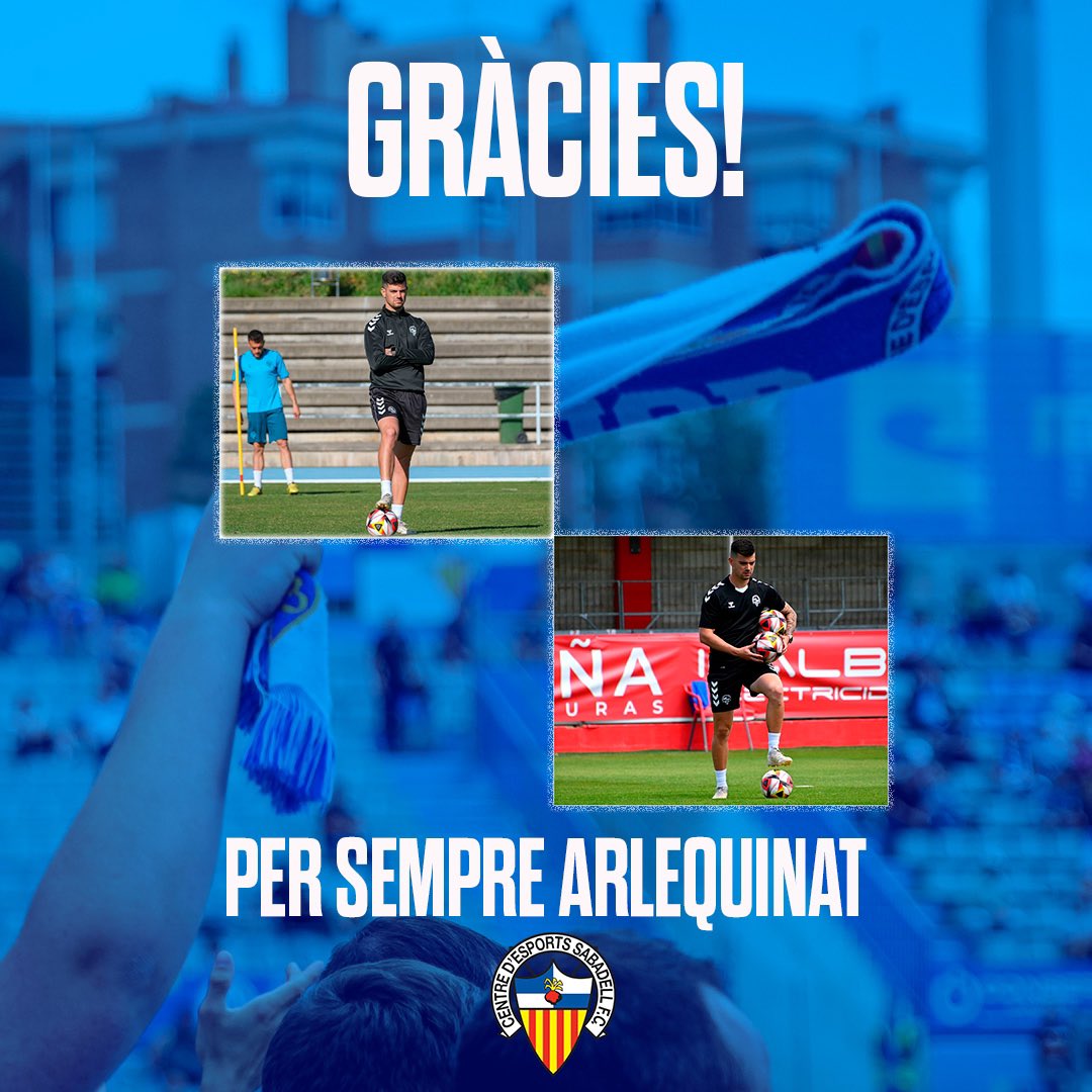 PauTrias01's tweet photo. Ha sido un placer defender estos colores. ⚔️
Arlequinats, siempre seré uno de los vuestros.
HONOR AL SABADELL!!!💙🤍 https://t.co/6lK0TzQ0xd
