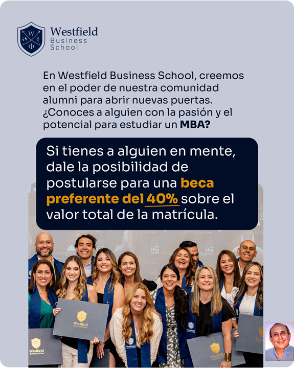 Unemvirtual's tweet photo. Respetados amigos, si vas referido por mi obtienes una beca del 40%% y el Registration fee 150 USD gratis, y estudia el MBA de doble titulación americana y europea en Administración de Empresas en Westfield Business School y MBA europeo con EIGH. Interesado por contactame ya!!!! https://t.co/wOjbGhoxhi