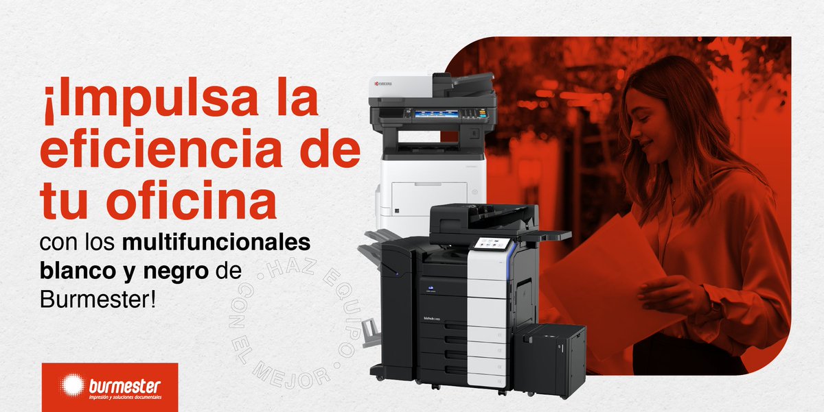 BurmesterMx's tweet photo. Con opciones como la bizhub 450i y la ECOSYS M3860, ofrecemos velocidades de hasta 65 páginas por minuto y volúmenes de hasta 60,000 páginas mensuales. Ideal para cualquier negocio que busque rendimiento y confiabilidad.

¡Haz equipo con el mejor! 💪✨

🌐 https://t.co/Dsi9Cat97T https://t.co/oFOGSRaoPG