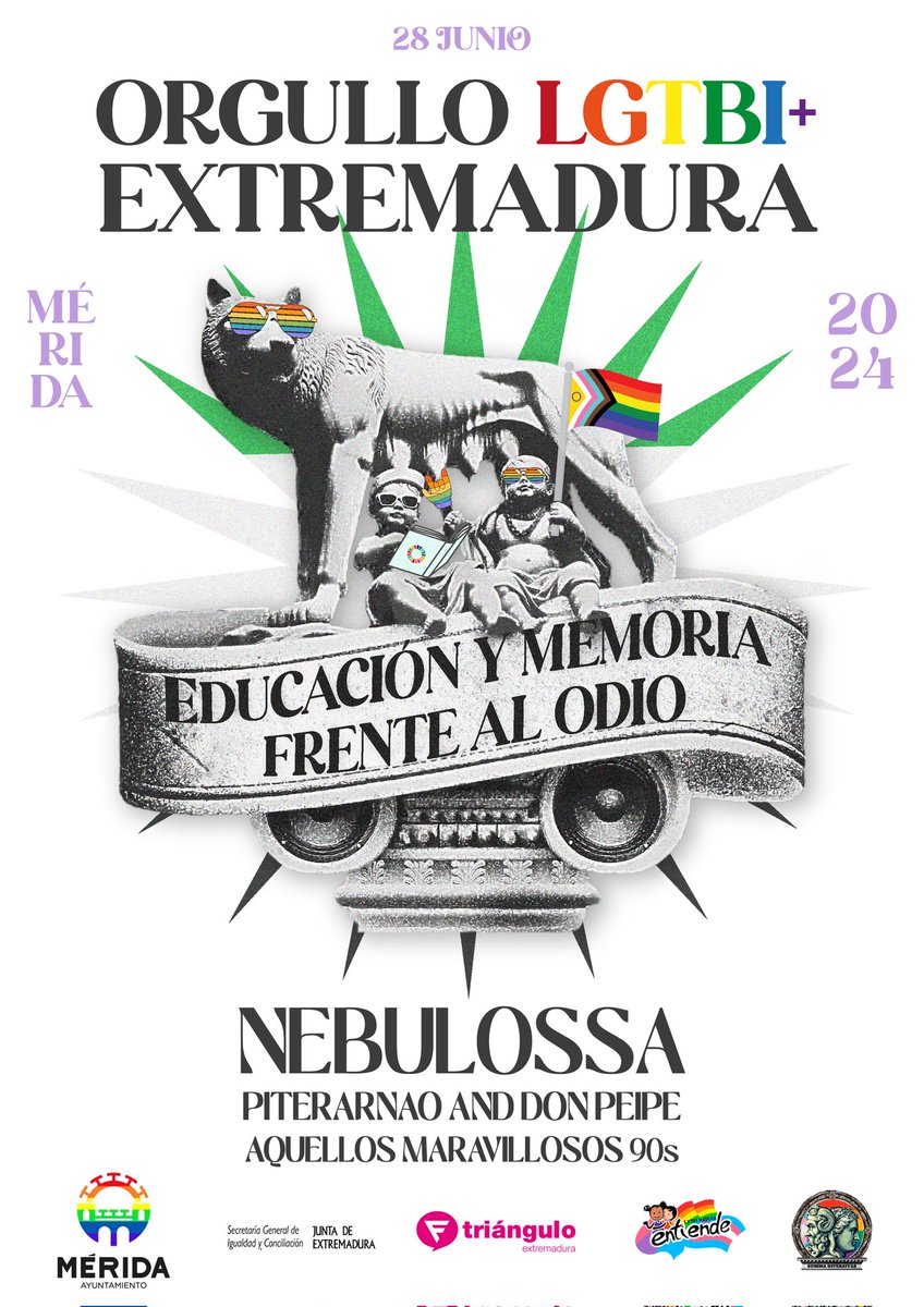 ja_calle's tweet photo. 🏳️‍🌈🏳️‍⚧️Hoy hemos presentado, junto a las organizaciones activistas de derechos LGBTIQ, el lema y la propuesta musical del #OrgulloExtremeño🏳️‍🌈‼️

"Educación y Memoria frente al odio"

Vamos a seguir ofreciendo Merida como el remanso de los derechos del colectivo. 💪🏾🏳️‍⚧️🏳️‍🌈❤️‼️ https://t.co/4GJivankGj