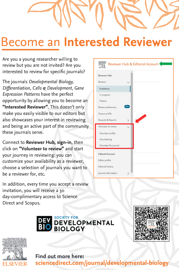 Dev_Bio_Journal's tweet photo. Interested in reviewing for DB?
Join the #DBTeam and help the field of developmental biology! Sign up here:
https://t.co/Ok18OIq4dd
We are so grateful to all our authors and reviewers! 🙏 https://t.co/SrkRWcZa7r