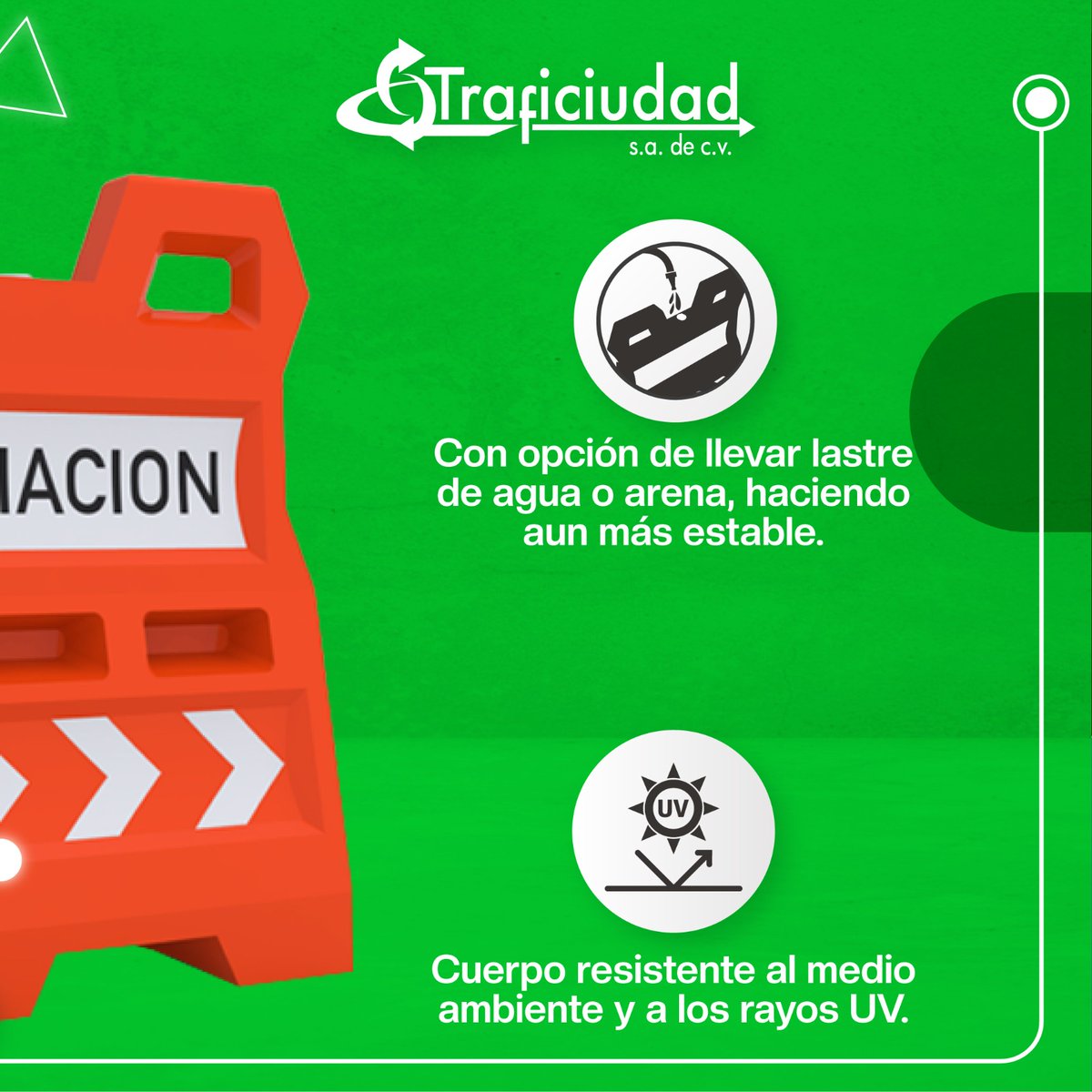 traficiudad's tweet photo. Efectiva para #señalizar o proteger #áreas gracias a su altura y llamativo diseño. Cuenta con sistema de ensamble que le da #fuerza en conjunto para formar #rectas o #curvas. 🚧 #Seguridad #urbano #TrabajosViales #CallesSeguras #Velocidad #callesconmemoria #MovilidadSegura #cdmx https://t.co/I2YFiOuxGN