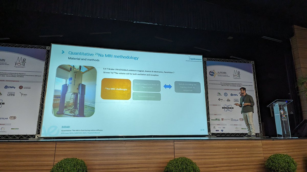 AgroResonance_INRAE (@agroresonance) on Twitter photo Raphaël Monod presenting its work at the 16th ICAMRFS in Foz do Iguazu : Sodium MRI in foods in relation to saltiness. #MRI #NMR. <a href="/CSGA_DIJON/">CSGA</a> <a href="/SalEtMieux/">Sal&Mieux Research Project</a> <a href="/ThiThoDan/">Dr. T. Thomas-Danguin</a> <a href="/QuaPA_INRAE/">QuaPA</a> <a href="/INRAE_TRANSFORM/">INRAE TRANSFORM FoodBioprodWasteEng</a> Raphaël Monod presenting its work at the 16th ICAMRFS in Foz do Iguazu : Sodium MRI in foods in relation to saltiness. #MRI #NMR. <a href="/CSGA_DIJON/">CSGA</a> <a href="/SalEtMieux/">Sal&Mieux Research Project</a> <a href="/ThiThoDan/">Dr. T. Thomas-Danguin</a> <a href="/QuaPA_INRAE/">QuaPA</a> <a href="/INRAE_TRANSFORM/">INRAE TRANSFORM FoodBioprodWasteEng</a>