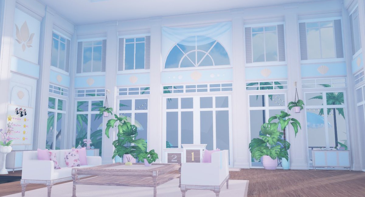 Another sneak peek from Dress To Impress!. The Lobby in Dress To Impress  will be getting Revamped for the Summer Update! What's your opinion on  this?!