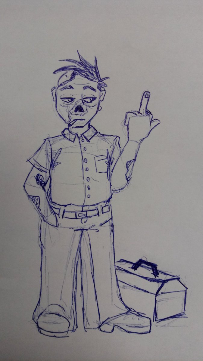 Lycaboros's tweet photo. @necromosss This is Simon. He was ghoulified as a child. He is now old and does not appreciate this. https://t.co/CRLsdbKuCW