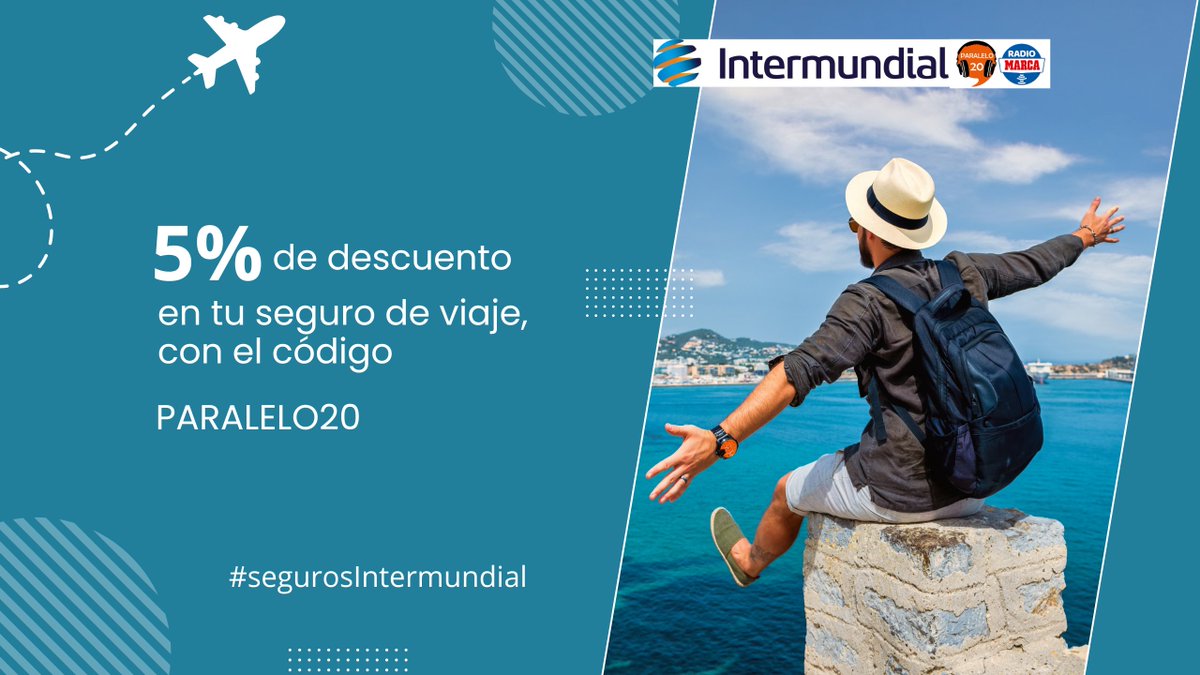 Paralelo20's tweet photo. ¿Ya tienes tus vacaciones?
¡No te olvides del seguro de #viajes!
Viaja seguro cubriendo médicos, gastos de cancelación, pérdida de equipaje..
Con #segurosIntermundial tienes garantizada la mejor asistencia
Tienes un 5%Dto con el código PARALELO20
👉https://t.co/HSOTEiRgaF https://t.co/W3gr9Ab5dY
