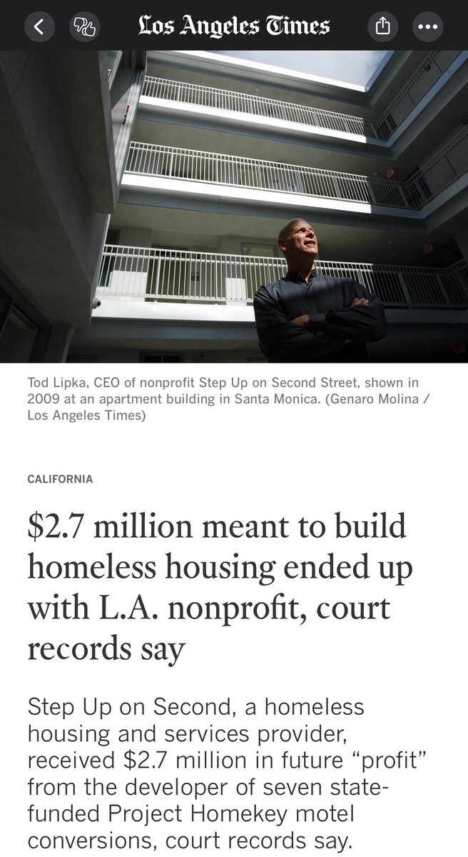 houmanhemmati's tweet photo. 🚨 CALIFORNIA NEEDS AN IMMEDIATE MORATORIUM ON ALL “HOMELESS HOUSING” DEVELOPMENT🚨

A major scandal has revealed the depths of the Homeless-Industrial Complex in CA, with evidence Step Up on Second has been pocketing millions of homeless $ w/many empty & nonexistent projects.

Per LATimes: “Last month, a state audit found that California hasn’t adequately tracked the outcomes of $24 billion it’s spent on programs to fight homelessness, including Homekey, over the last five years. The seven housing projects by Shangri-La and Step Up offer one example of how difficult it can be to balance urgency and oversight. Shangri-La received its Homekey grants directly, upfront, according to the Department of Housing and Community Development. “This was the program structure, to disburse upfront in order to quickly acquire the projects,” said a spokesperson for the department. What exactly happened to the more than $114 million that Shangri-La received is unclear, but court proceedings, including the recent filings involving Step Up, have begun to reveal some possible answers…

The complaint accuses Holmes of stealing money meant for affordable housing and spending it on personal expenses — including a $46,000-a-month rental home in Beverly Hills, Louis Vuitton and Chanel handbags and a $5,000 monthly lease for a Ferrari Portofino — and taking out loans against Shangri-La properties to cover up his alleged embezzlement. (Holmes’ attorney has yet to respond in court, and did not respond to requests for comment from The Times.)…

According to the agreements between Shangri-La and Step Up, obtained by The Times, Step Up stood to earn 15% to 25% of potential future profits on the projects, as well as $3,000 per unit in “pre-development” fees on some of the buildings upon closing.”

We are being SCAMMED. Time to end this immediately and acknowledge that this entire process has been one gargantuan failure. For a small fraction of the money we have already spent, we can still solve many of these problems. It may not make developers, extraordinarily wealthy, but it will address our budget deficit while also solving so many problems that we faced today.