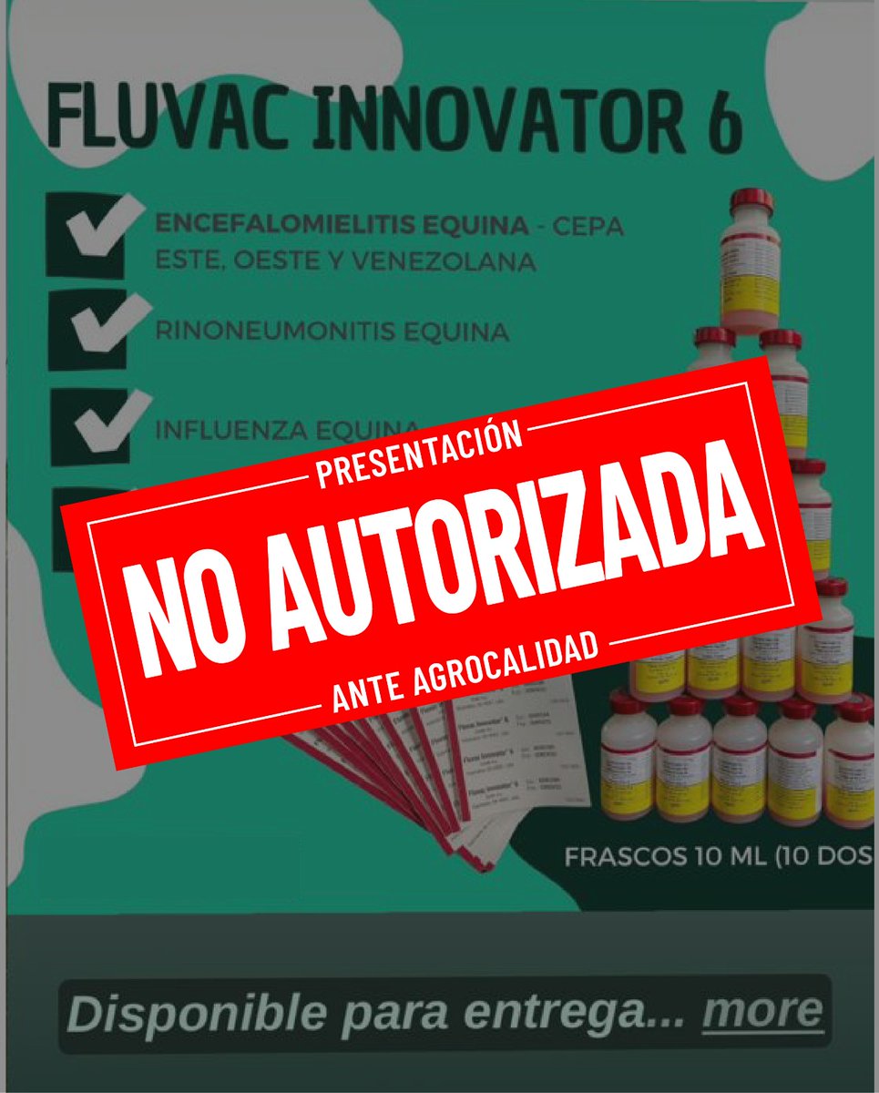 AgrocalidadEC's tweet photo. ⚠️ Esta presentación NO está aprobada en el 🇪🇨, su uso y comercialización son sancionados por la ley.

✅ Usar productos veterinarios registrados garantiza una comercialización legal y certifica que el producto cumpla con las características de seguridad y eficacia requeridas. https://t.co/yP5I7bM8AU