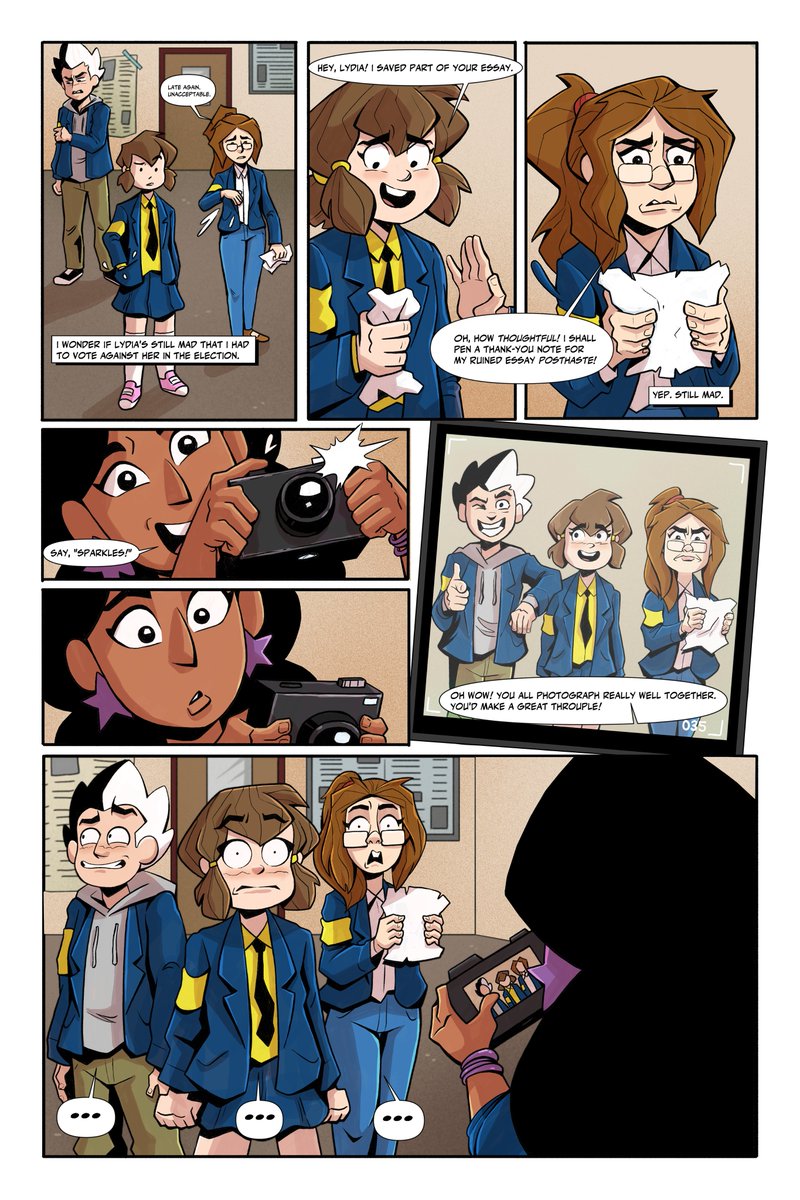 RocketLlama's tweet image. To throuple, or not to throuple? That's the question posed on today's page
kck.st/4bR00uI
#comics #killthefreshman #indie #graphicnovel #crowdfunding #kickstarter