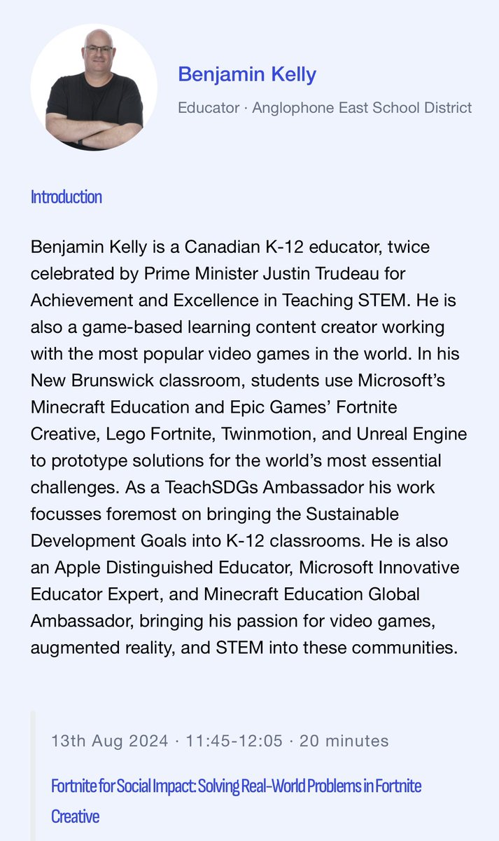 BBTNB's tweet image. You know what everyone says… the best presentations are always the ones keeping everyone from eating lunch 😂 Join me in our hunger strike for the sake of #SeriousPlay! August 13, 11:45-12:05pm #seriousgames #gamebasedlearning #gbl #Fortnite #TeachSDGs #EpicGames @mr_isaacs