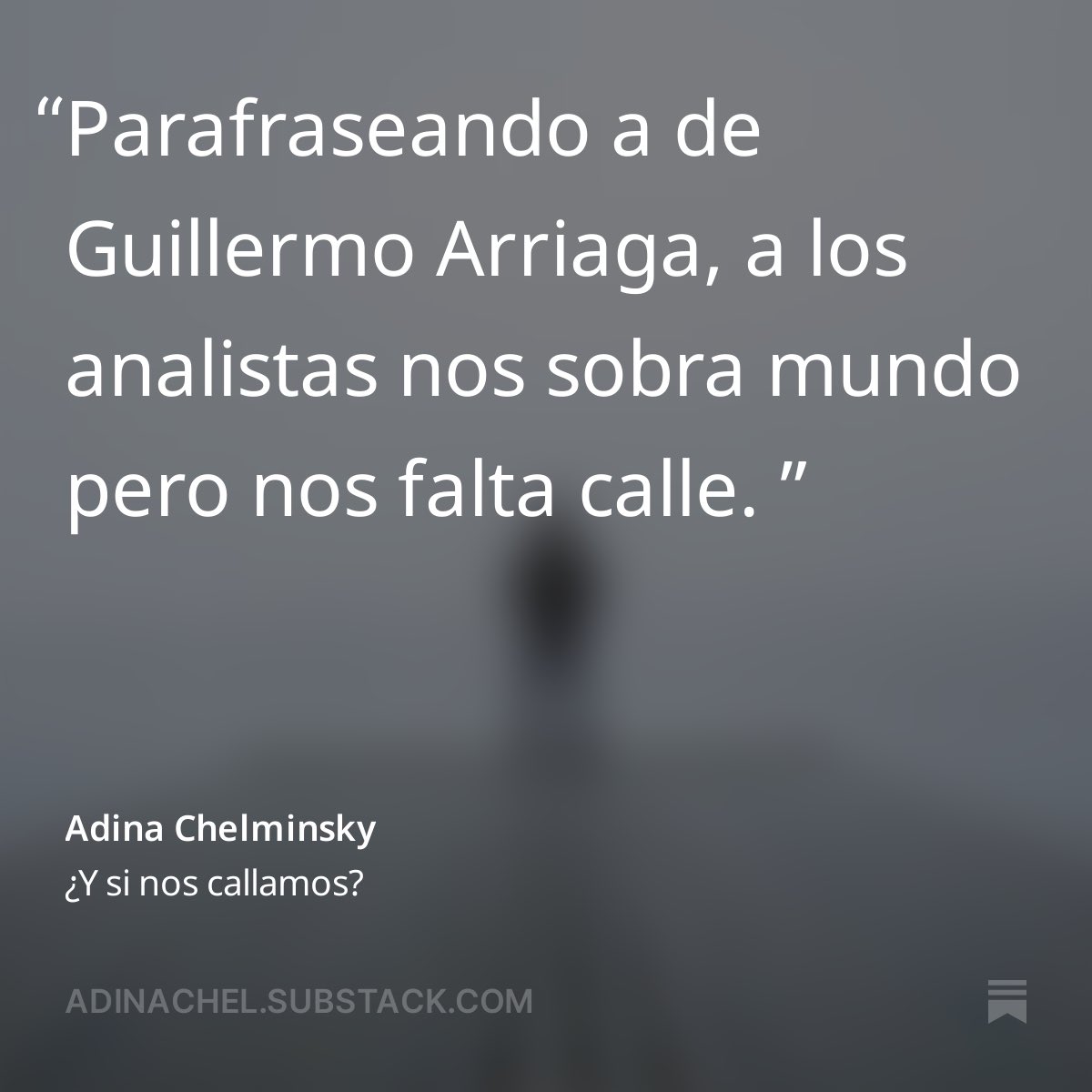 AdinaChel's tweet photo. Después de una semana de sendos, sesudos (y mamones) análisis post electorales, me queda una pregunta:
¿Y si nos callamos?

Ojalá me puedan leer

https://t.co/sXL9Br22Sa https://t.co/q2WC4d5Av9