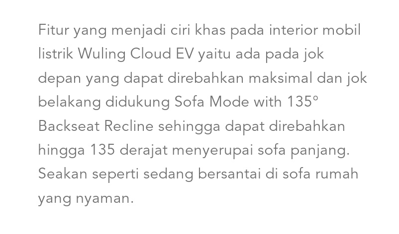 sickacct's tweet image. SOFA MODE WITH 135° BACKSEAT RECLINE 
#CloudEV