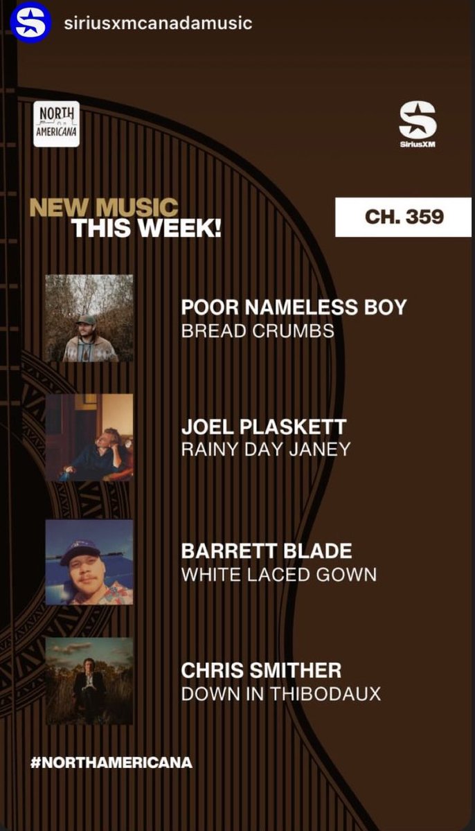 Brand New single “Bread Crumbs” can be heard on Sirius XM North Americana now! 🔥🔥🔥