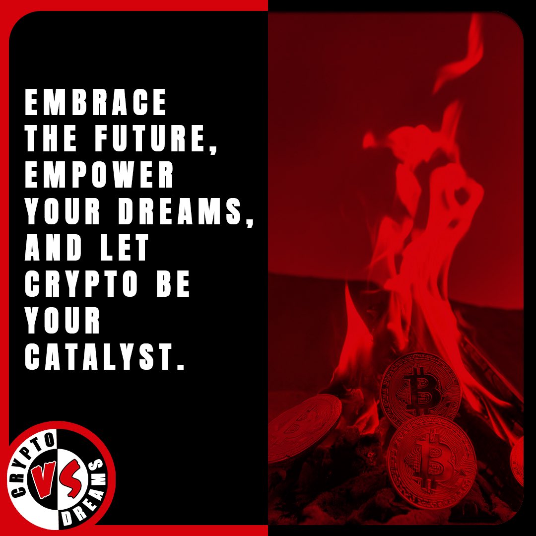CryptoVsDreams's tweet photo. Embrace the future, Empower your dreams and let Crypto be your Catalyst. 
#Bitcoin #Bitcoin_News #CryptoArmy https://t.co/2qTYe4fW44