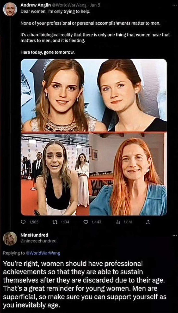 Please keep telling this to women. Let them know that all men value in women is their ability, for a moment, to satiate men's lust for children. Let them know men value nothing of their thoughts, dreams, interests, or accomplishments. That they aren't people &amp; will be discarded.