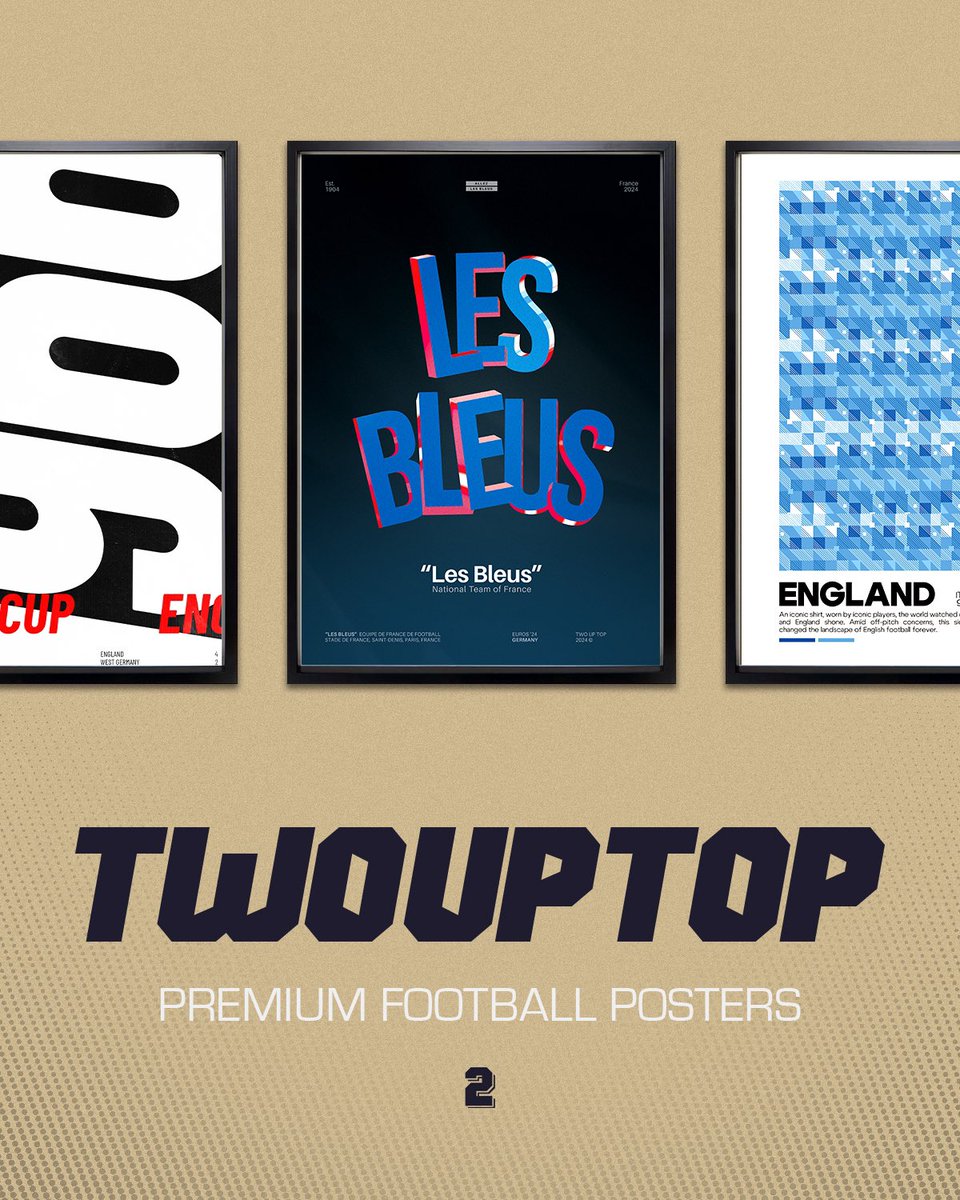 TwoUpTopDesigns's tweet image. Introducing Two Up Top; that’s us! 👋

We found ourselves too often having to compromise on design when it came to football prints, so we’re here to change that! 👊

Expect passion for the game and designs you can be happy to show off in your home. 🤩

Twoup.top 🔗