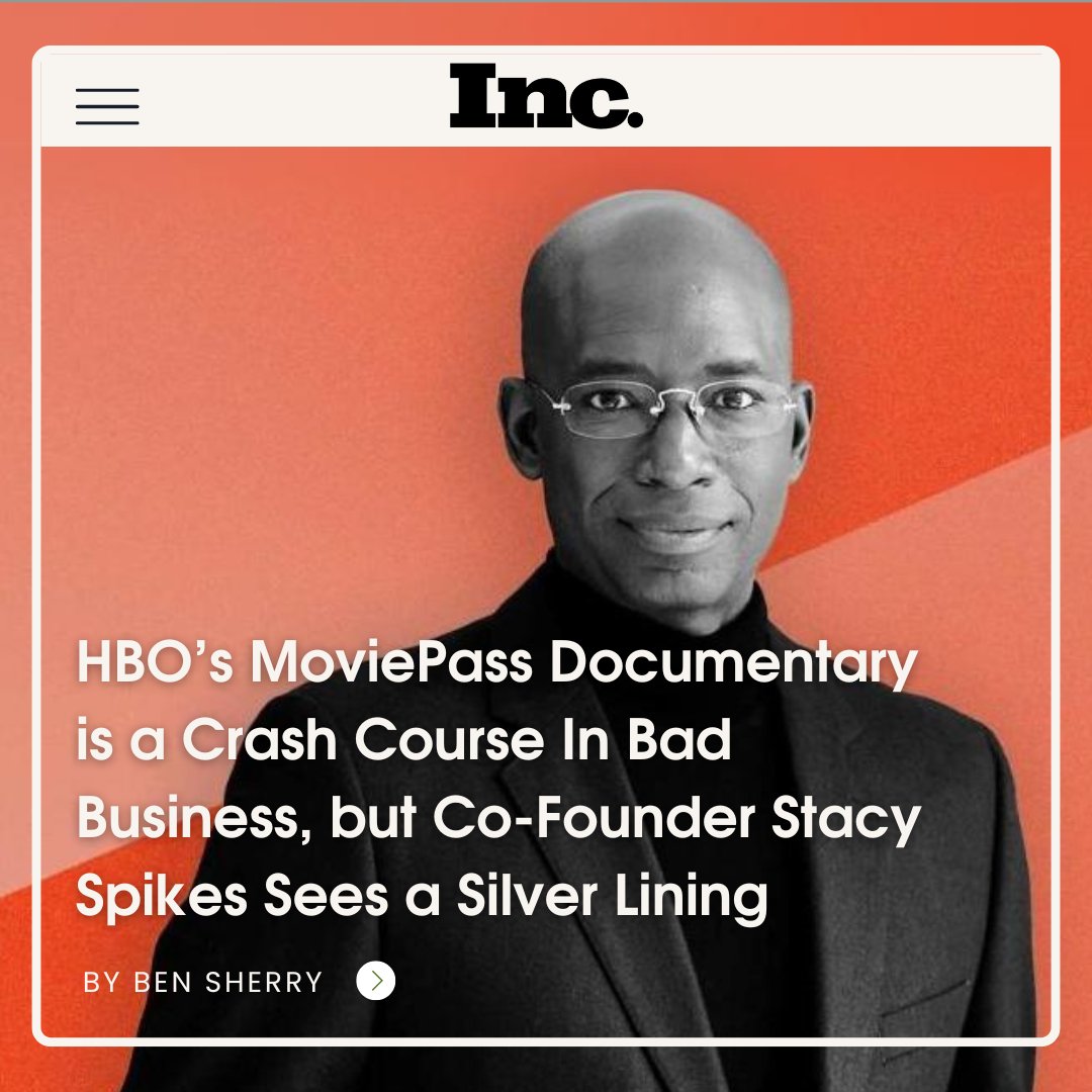 MoviePass's tweet image. "MoviePass, MovieCrash' reveals how a visionary founding team was ousted and replaced by hype men." Read the rest of the article on @Inc below or at the link in our bio. 

Ready to learn the truth? Tune in to "MOVIEPASS, MOVIECRASH" on @StreamOnMax. 

bit.ly/3x7fLie