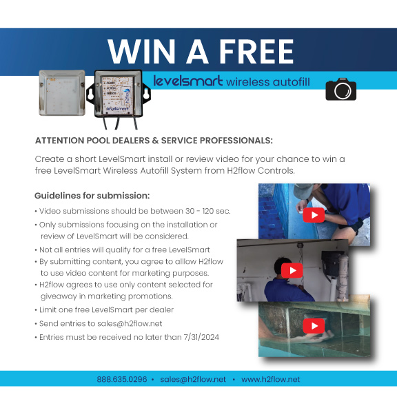 ATTENTION POOL DEALERS &amp; SERVICE PROFESSIONALS
Here's a great opportunity to win a free LevelSmart wireless autofill system by sumitting a 30-120sec review or install video! Check out all of the guideline requirements in the image below.

#levelsmart #poolprofessional #giveaway