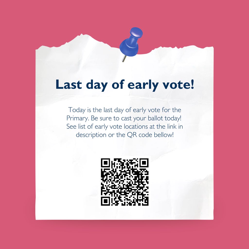 The Primary is your chance to choose who you want to see on the ballot this November. Even though I am uncontested this Primary, there are still a lot of amazing candidates who need your support!

Find your voting location: washoecounty.gov/voters/2024-el…