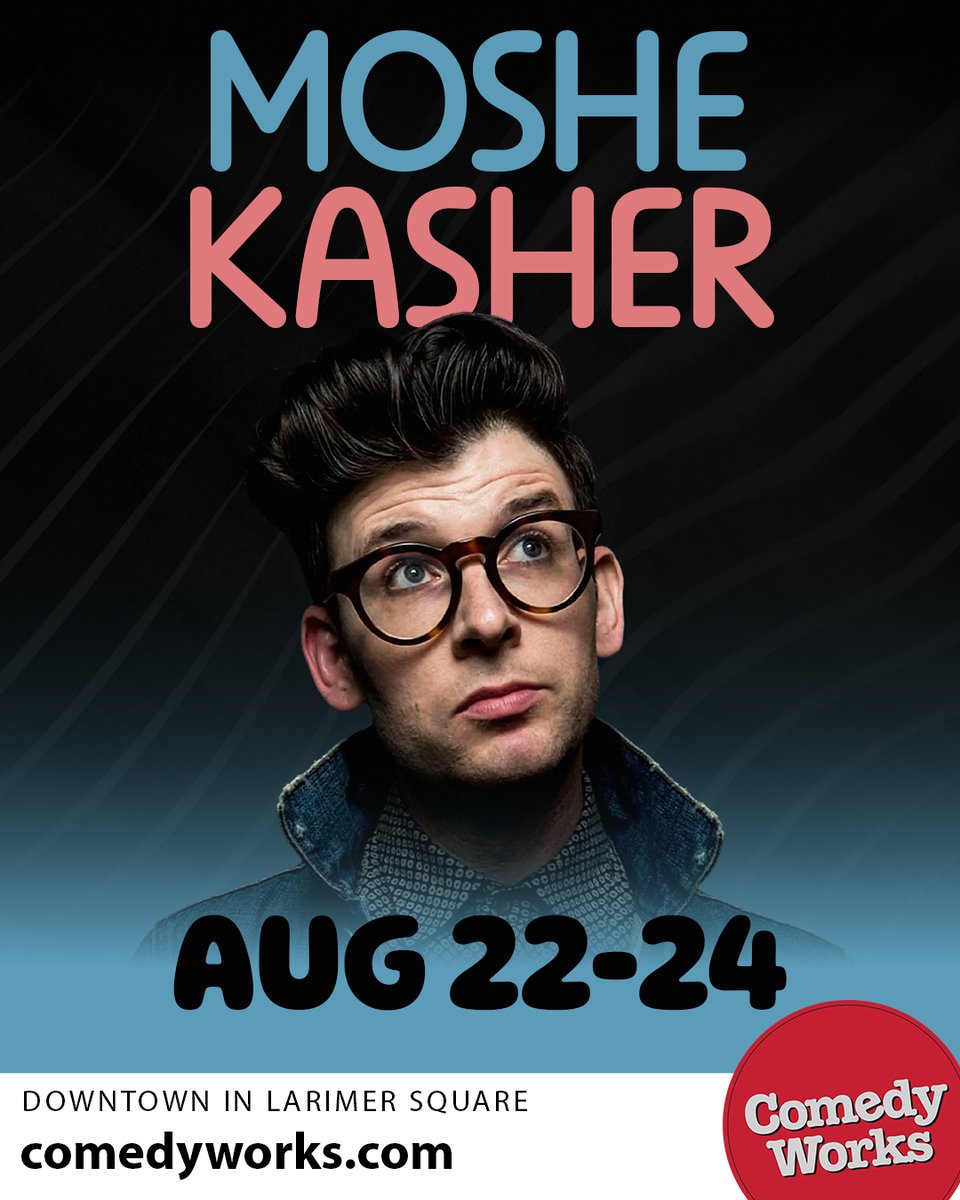 Comedy Works (@comedyworks) on Twitter photo 🚨Just Announced🚨 Tickets are on sale now for <a href="/moshekasher/">Moshe Kasher</a>'s run of shows at Comedy Works Downtown in August!
Get tickets at comedyworks.com 👈 🚨Just Announced🚨 Tickets are on sale now for <a href="/moshekasher/">Moshe Kasher</a>'s run of shows at Comedy Works Downtown in August!
Get tickets at comedyworks.com 👈