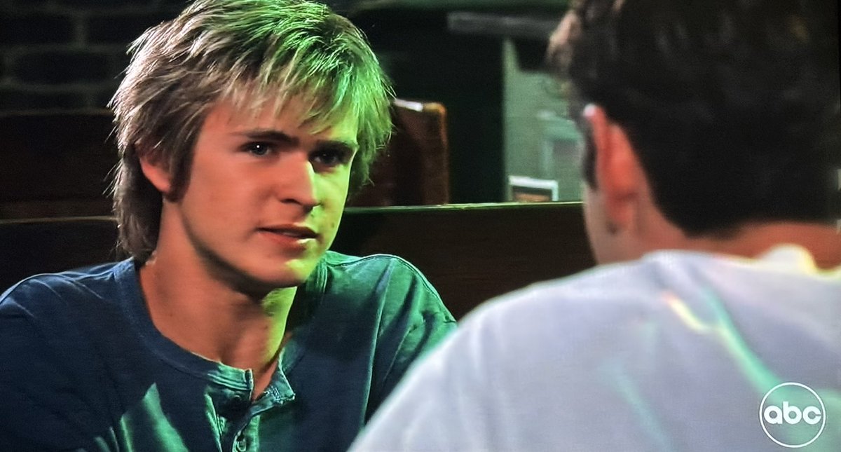 QAFBrianJustin's tweet photo. Poor #LiasonBaby is a nervous wreck. Friend Gordo says to drink his beer, because 🚩 only has eyes for Barb. Jake says 🚩’s dad just died and he wouldn’t hurt his mom. Cut to Barb getting handsy. #GH #JakeFF https://t.co/0jst8FcmaL