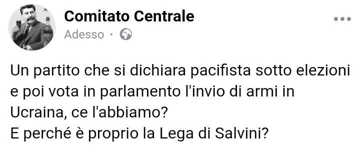 ftt_radio's tweet photo. 🎙️ RadioFTT, per @ComitatoCentra1 canale Telegram;
#Lega #Salvini #pace
Vs
#invio #armi #Ucraina https://t.co/ps0xpZYHU8