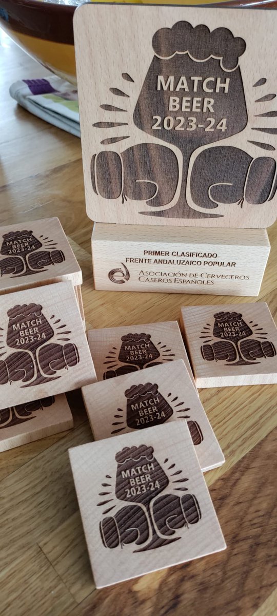 Ya han llegado el trofeo y las "medallas" del #MatchBeer2024 <a href="/ACCE_Cerveceros/">ACCE</a> a los ganadores #FAP 🍺❤️🍺#CCM