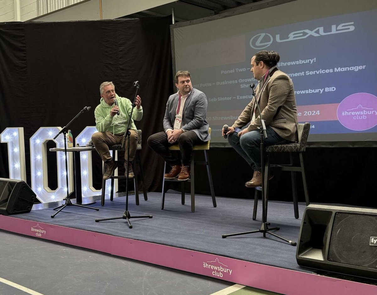 MatthewPotts's tweet photo. Great opportunity to join @davecourteen and @sebslater of @ShrewsburyBID on a panel session earlier this week at the sponsors launch of the W100 tennis tour at @shrewsbury_club to discuss the positive impacts this international event will bring to #Shropshire. @InvestInShrops https://t.co/uxUNxW4JR7