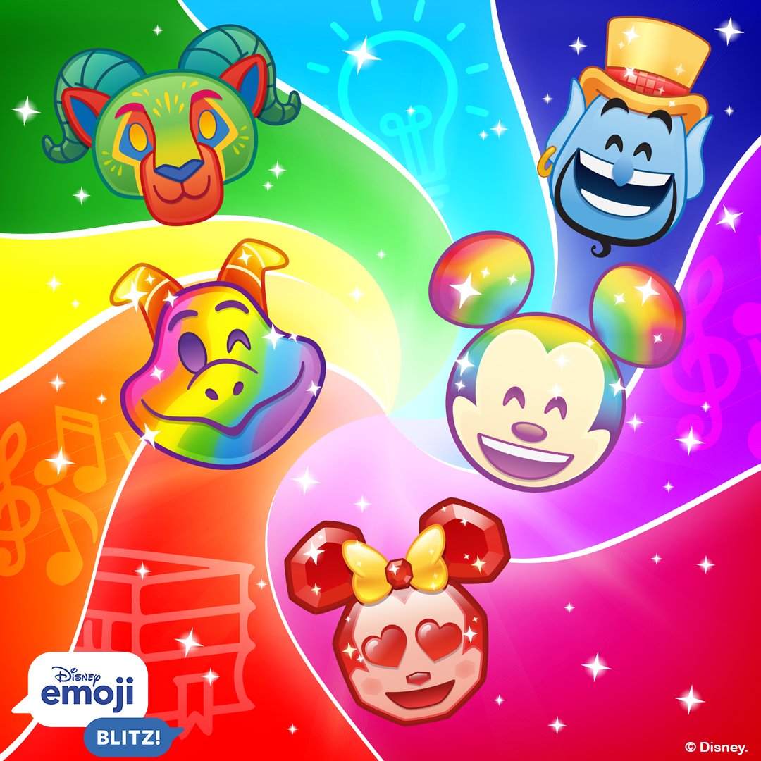 Cloud Kingdom is always full of bright colors and fun adventures! Rainbow Figment joins the likes of Rainbow Mickey and many more colorful emojis for our R.O.Y.G.B.I.V. Item Event. Play now through June 10th! 🌈 ✨