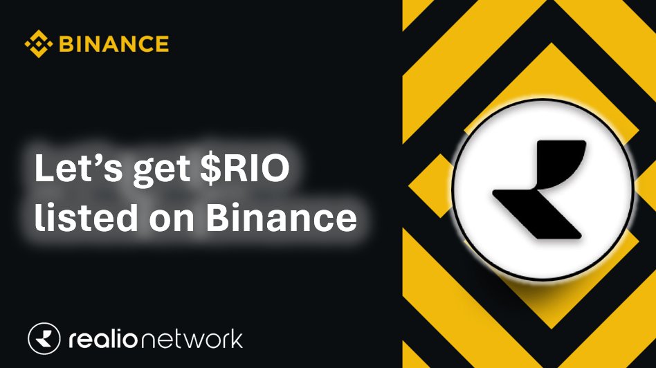 Let's get $RIO listed on <a href="/binance/">Binance</a> !

Community is King in Crypto and $RIO has one of the best in the game!

So let's show Binance how strong this community is!

1000 likes should get their attention!  Let's do this!