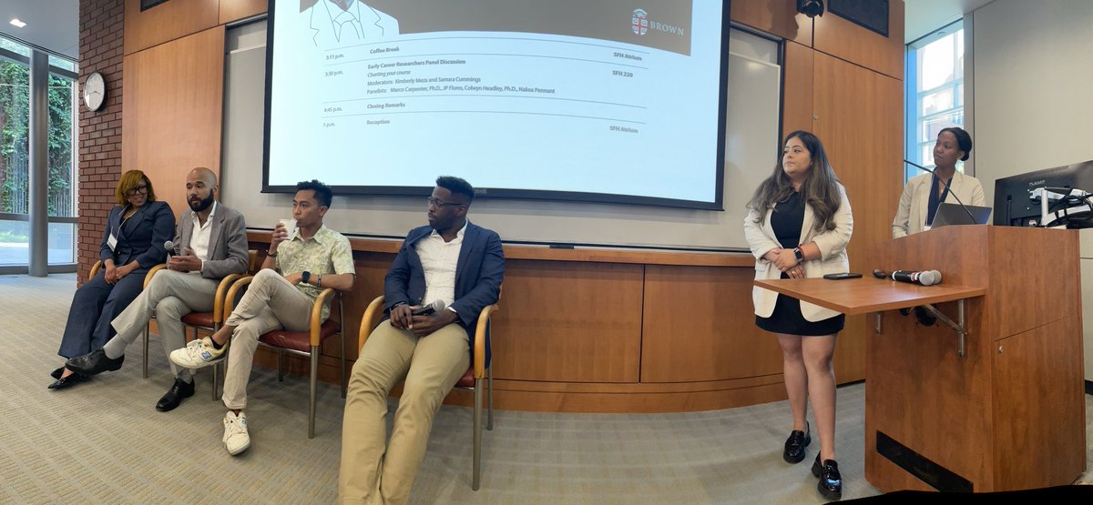 Dr. Sofia Lizarraga 🇵🇪🇺🇦 (@sblizarraga) on Twitter photo Exciting early career researchers panel discussion on “charting your course” at <a href="/SamuelNabritCon/">Dr. Samuel M. Nabrit Conference</a> <a href="/BrownMolBio/">Brown University MCB</a> chaired by Samara Cummings <a href="/ksmeza/">Kimberly S. Meza</a> with panelists <a href="/jpflores_31/">jp flores (he/him)</a> Marco carpenter Colwyn headley & Nakea pennant Exciting early career researchers panel discussion on “charting your course” at <a href="/SamuelNabritCon/">Dr. Samuel M. Nabrit Conference</a> <a href="/BrownMolBio/">Brown University MCB</a> chaired by Samara Cummings <a href="/ksmeza/">Kimberly S. Meza</a> with panelists <a href="/jpflores_31/">jp flores (he/him)</a> Marco carpenter Colwyn headley & Nakea pennant