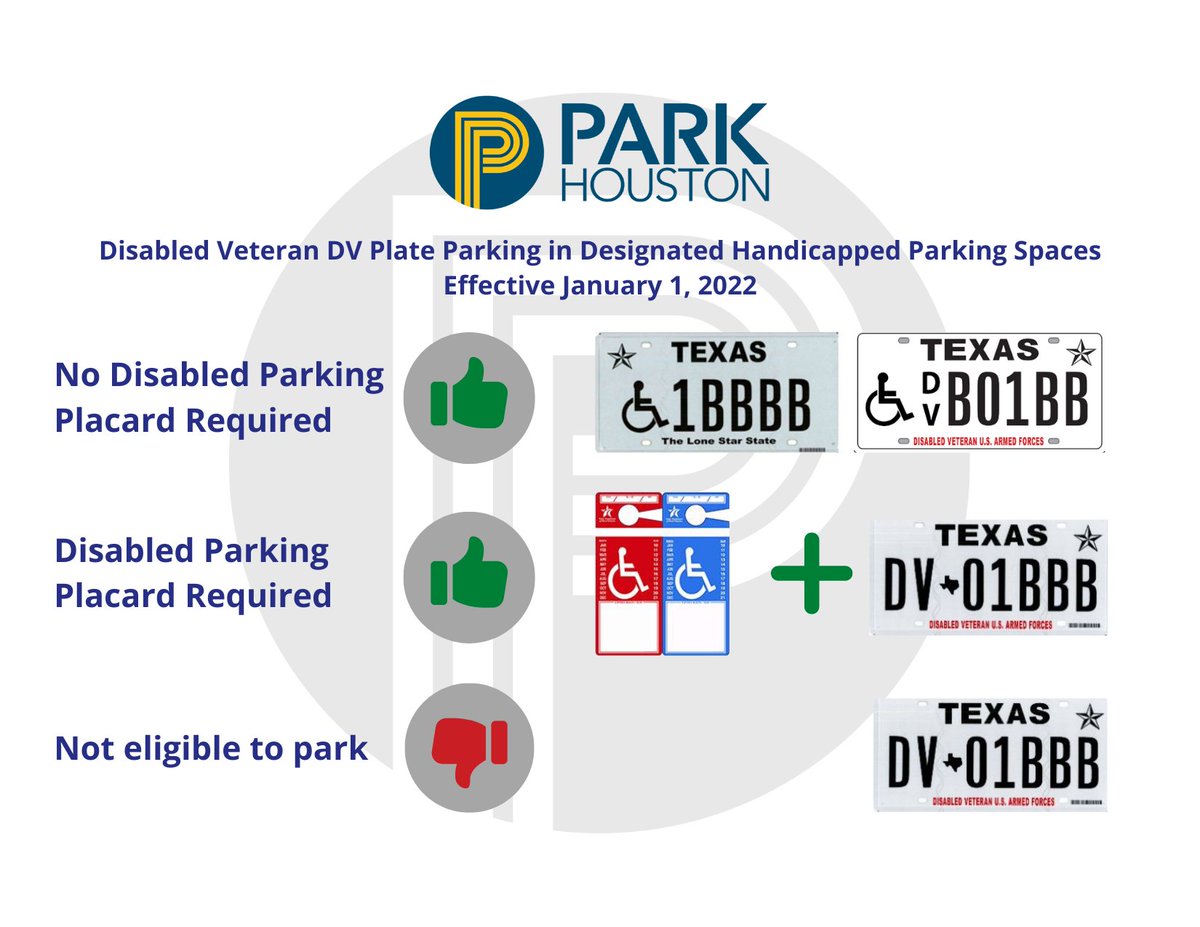 Effective January 1, 2022, all DV plates
must have the wheelchair emblem or a valid disabled
parking placard to legally park in a reserved disabled
parking space. #Knowparking #accessibility
#disabledvet