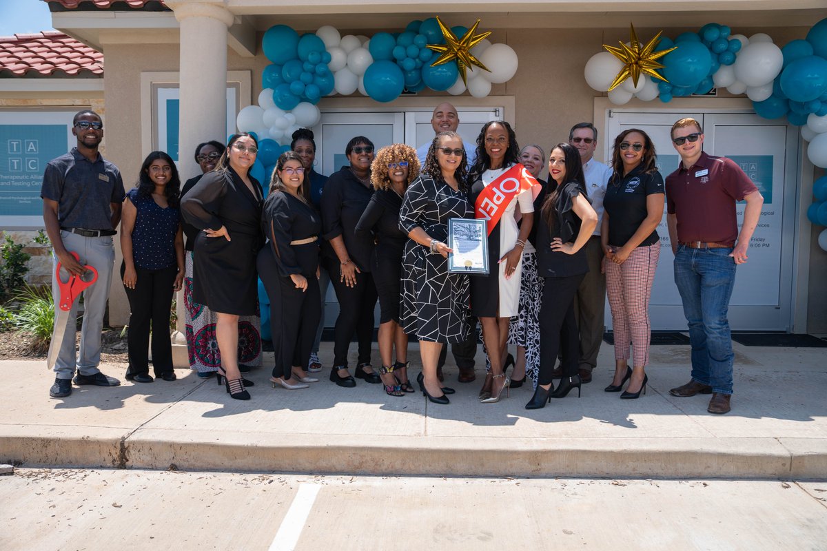 MissouriCityTX's tweet photo. We are excited to welcome a new business in our community! Their mission is to provide a professional way of delivering behavioral health services. Please join us in congratulating Therapeutic Alliance &amp; Testing Center. For more photos: https://t.co/oeNTgaZS1B https://t.co/Z9G0o2GR6z
