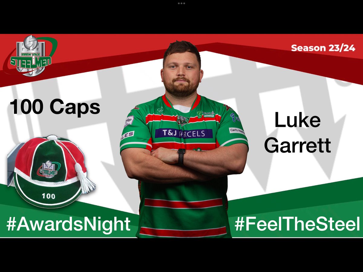 Ebbw Vale Rugby (@evrfc) on Twitter photo Congratulations to Luke Garrett for passing 100 appearances for the Steelmen this season.
#AwardsNight <a href="/AllWalesSport/">All Wales Sport</a> Congratulations to Luke Garrett for passing 100 appearances for the Steelmen this season.
#AwardsNight <a href="/AllWalesSport/">All Wales Sport</a>