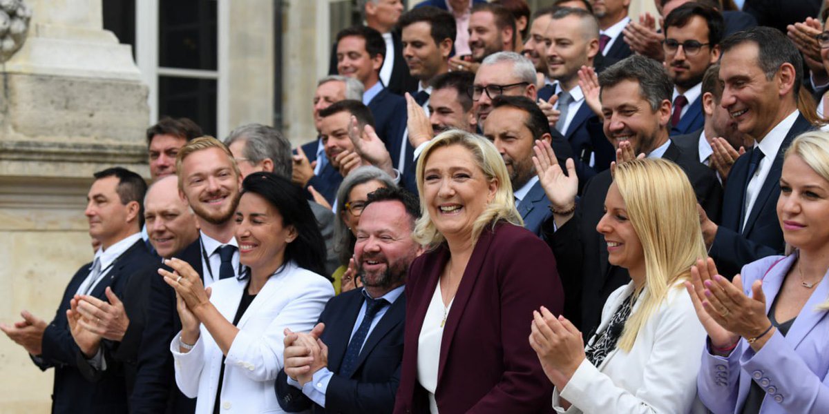 GenZemmour's tweet photo. En décembre dernier, Marine Le Pen et les députés du Rassemblement national ont voté pour la loi qui permet la régularisation de 10 000 étrangers par an (Loi n° 2024-42 du 26 janvier 2024) 

(2/12) https://t.co/NMtnkgZBnY
