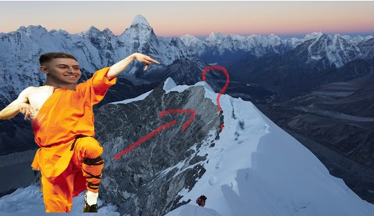 21ing0's tweet photo. Va t'il le grimper ??? #Michou #Inoxtag #Inox #Evrest #Montagne #Influenceurs #Français #Sport @Michoucroute_ @Inoxtag #TeamCrouton https://t.co/I5p8VMvGlA