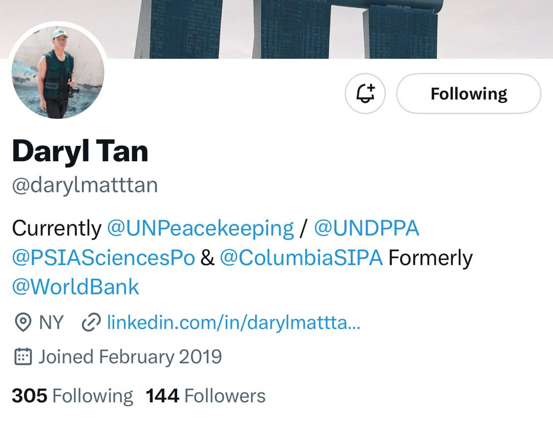 SugiraMireille's tweet photo. 🆘 La plus part de lanceurs d'alerte congolais refugiés dans la région, en Europe et en Amérique s'inquiètent pour leur sécurité maintenant qu'un fonctionnaire de l'ONU, Daryl Tan @darylmatttan se met à les traquer...

Depuis l'annonce des Nations Unies, sur la @radiookapi via le porte parole de la @MONUSCO, Mr #Kedagni Mensah, confirmant que les casques bleus collaborent avec les groupes criminels (MaiMai, Nyatura, FDLR...) regroupés au sein d'un conglomérat appelé #Wazalendo, nous sommes plusieurs qui se sont révoltés mais  avons notés des activités bizzares de la part de certains individus liés aux Nations Unies comme @Lacroix_UN.

Ce dernier m'a même bloqué quand j'ai révélé ces liens avec les FDLR. Aidez moi à découvrir ses liens avec  Daryl... ✍🏼

#UnitedKingdomNewsToday
Un Security council 
#jungkook_neverletgo 
#CanadianGP 
#RDCongo 
#africanunion 
#GenocideinPalestine 
#CanadianGP
#PakvsUSA
#M23