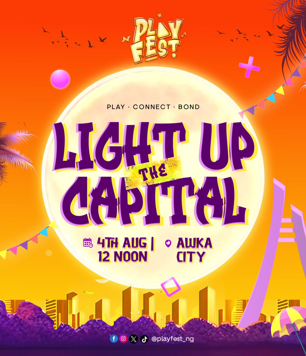 Playfest_ng's tweet image. Light up the Capital.
We are bringing the brilliance of our theme to every corner of the city!” #Playfest #PlayfestAwka #PlaySquad #PlayGround