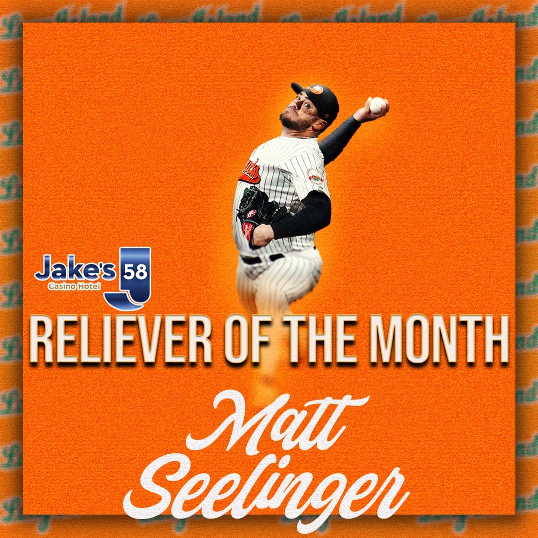 LIDucks's tweet photo. Our Reliever Of the Month for May, presented by @Jakes_58 , was Matt Seelinger! He recorded six saves, tied for the Atlantic League lead, and gave up just four hits, one unearned run and three walks in 13.1 innings pitched. https://t.co/m7BS0cCvyE