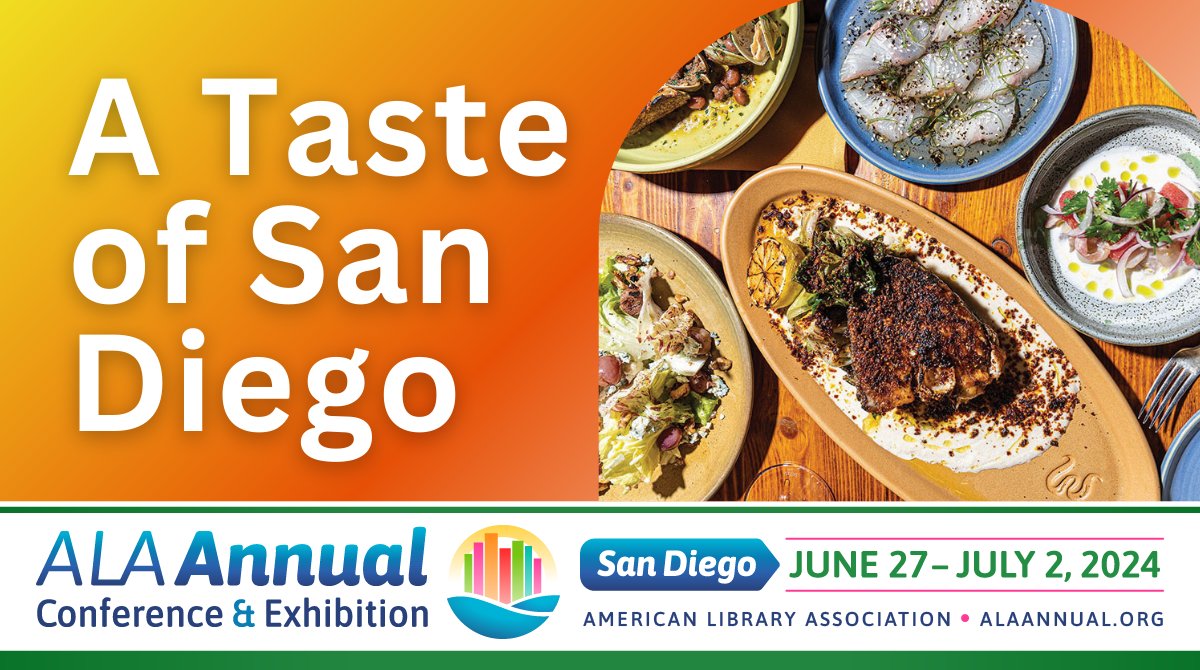 ALAConferences's tweet photo. #ALAAC24 Discover San Diego's culinary gems! From the vibrant eateries near the Convention Center to hidden treasures across the city, check out the best SoCal has to offer. https://t.co/tvyr4oFQKi Register today and join us! https://t.co/S3GPt2Km8e