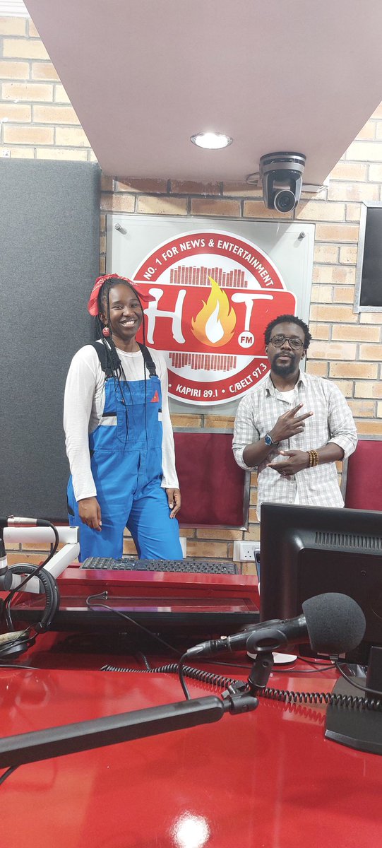 I had a great time on the Hip Hop Express with DJ <a href="/fanatik_Lochead/">FANATIK</a> on Hot FM this evening! “Crisis Control” available on all streaming platforms. #HotFM #HipHop #ZambianMusic