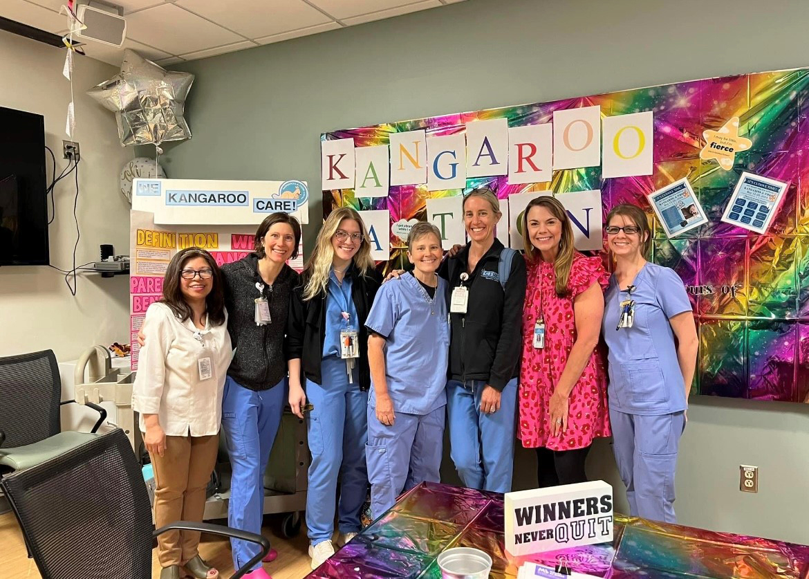 uncchildrens's tweet photo. The Newborn Critical Care Center at UNC Children's recently held their annual, two-week long event called Kangaroo-A-Thon.
Kangaroo-A-Thon teaches families and teammates the many benefits of skin-to-skin holding for parents and babies.
#NewbornCare #KangarooAThon #ChildHealth https://t.co/yh8fRSXON1